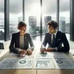 Team negotiating a sustainable contract with esg metrics in an oslo office